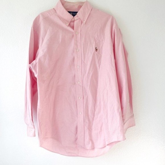 Ralph Lauren pink button down dress shirt casual - Picture 2 of 7